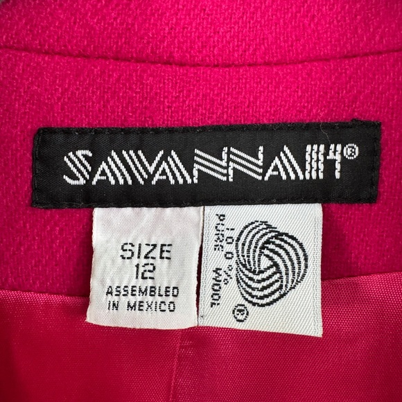 Vintage Hot Pink Wool Blazer - 100% wool - natural fiber - Picture 3 of 9